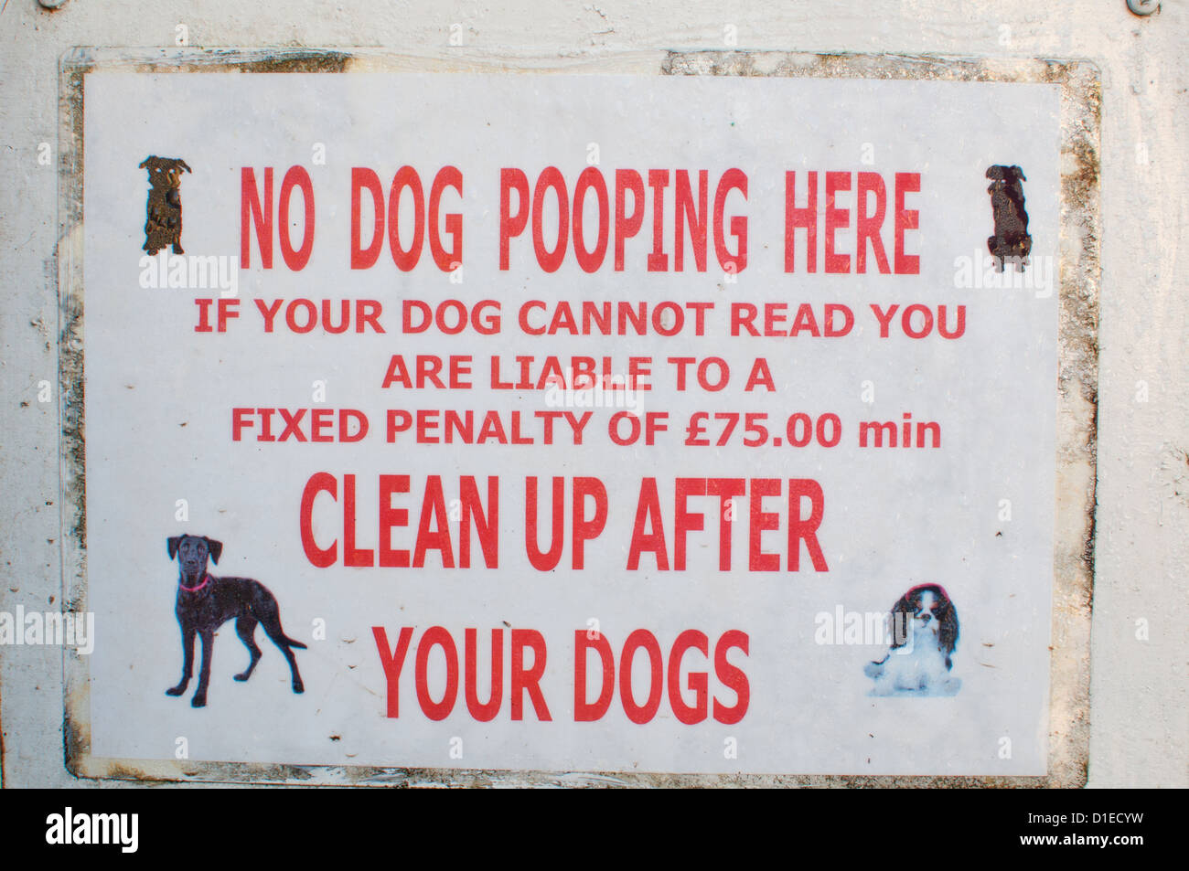 funny no dog poop sign