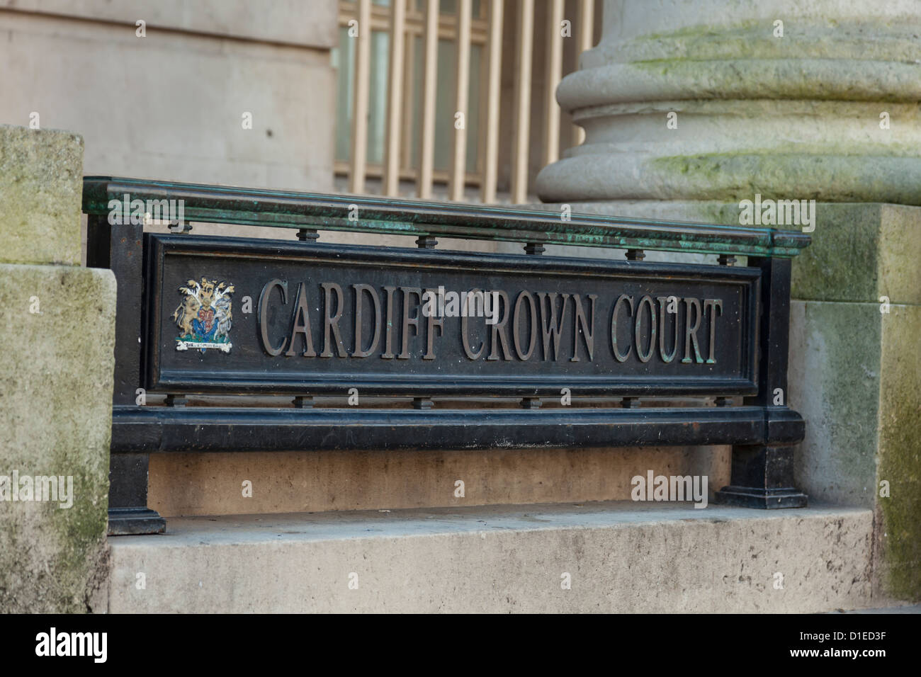 Cardiff Crown Court, law courts, Cardiff civic centre center, Cardiff, Wales, UK. Stock Photo