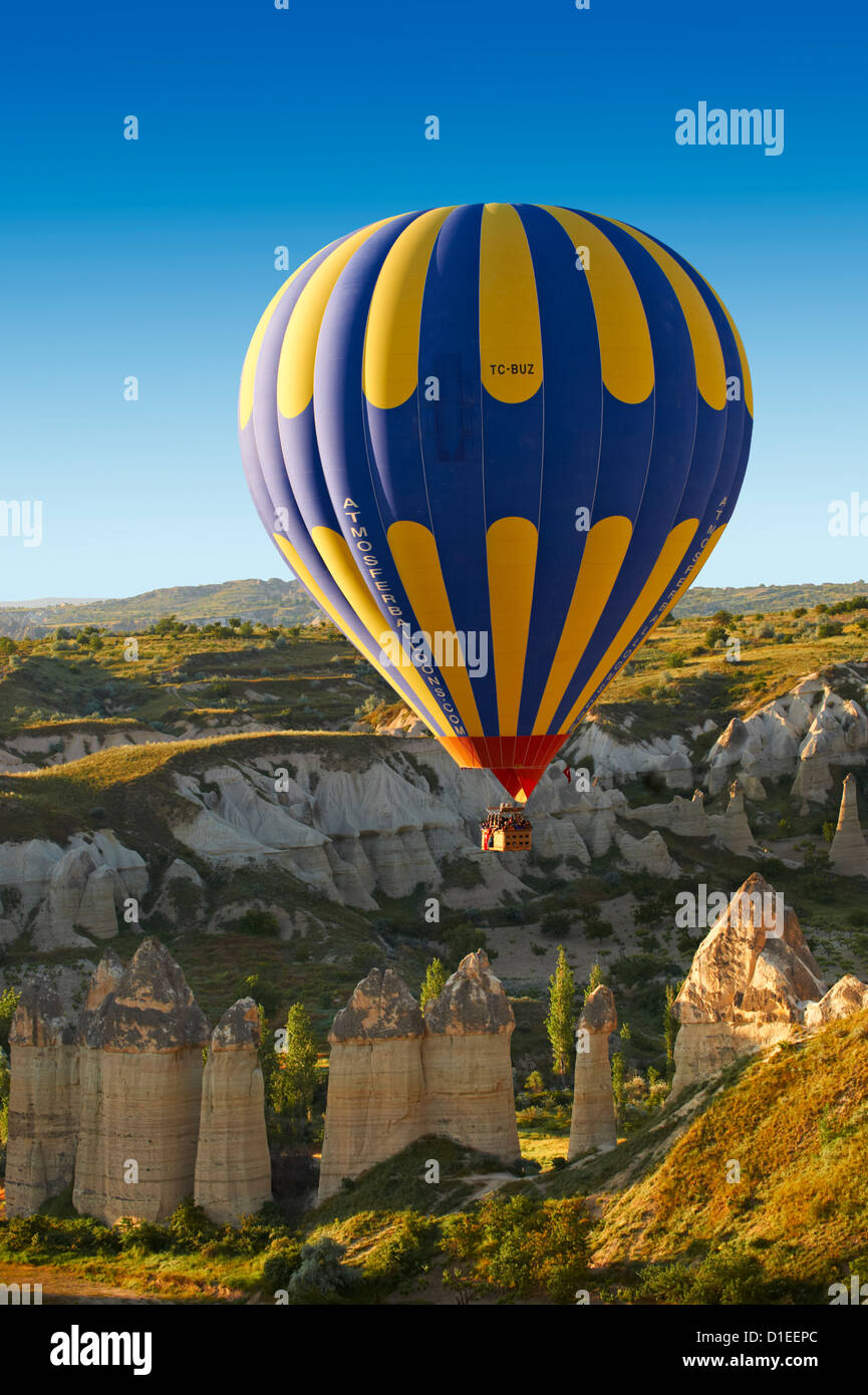Hot Air Balloons over the Love Valley , Cappadocia Turkey Stock Photo
