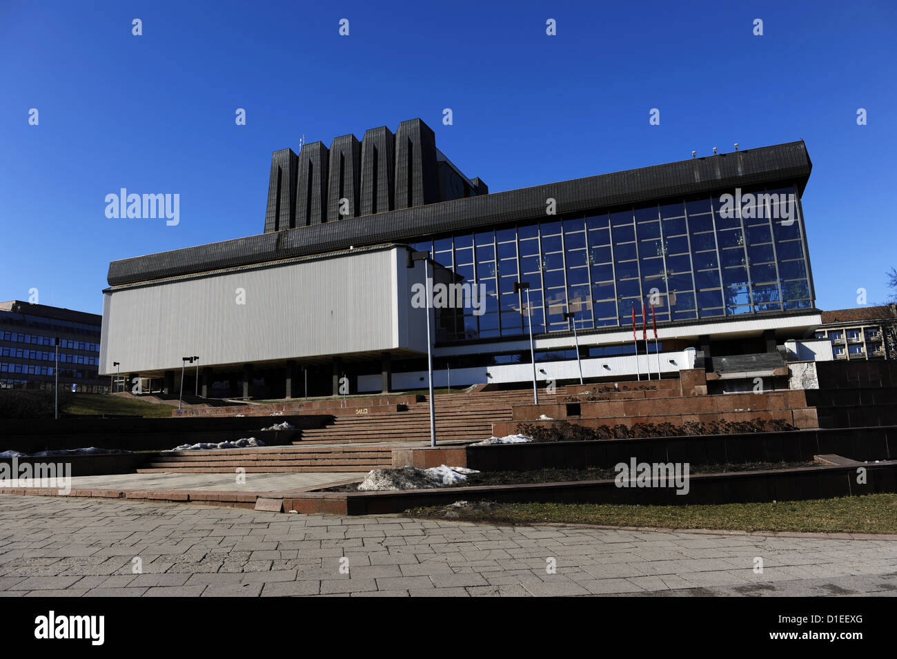 Lithuania. Vilnius. Lithuanian National Opera and Ballet Theatre. Built in 1974. Exterior. Stock Photo