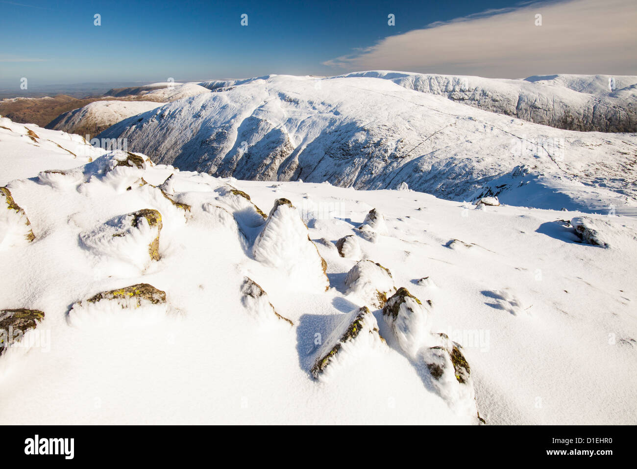 Snow on Red Screes in the Lake District,UK Stock Photo - Alamy