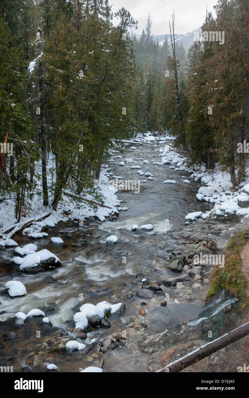 Jerry Johnson Hot Springs on the edge of Warm Springs Creek, Idaho