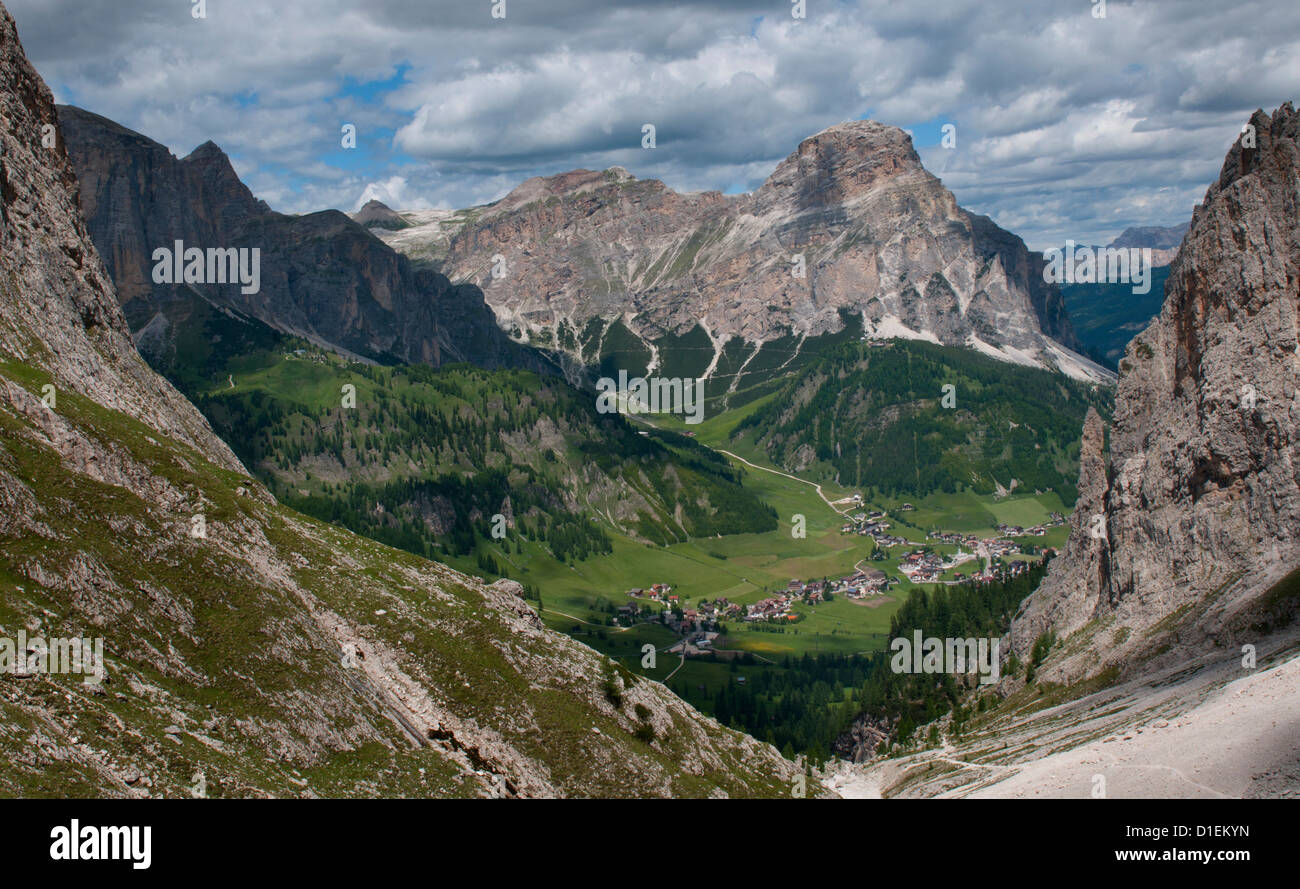 Mountainscape in the Sella Group, Dolomites, South Tyrol, Italy Stock Photo