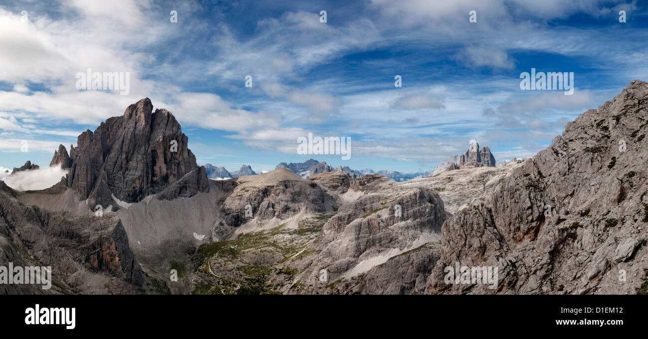 Mountainscape in the Sexten Dolomites, South Tyrol, Italy Stock Photo