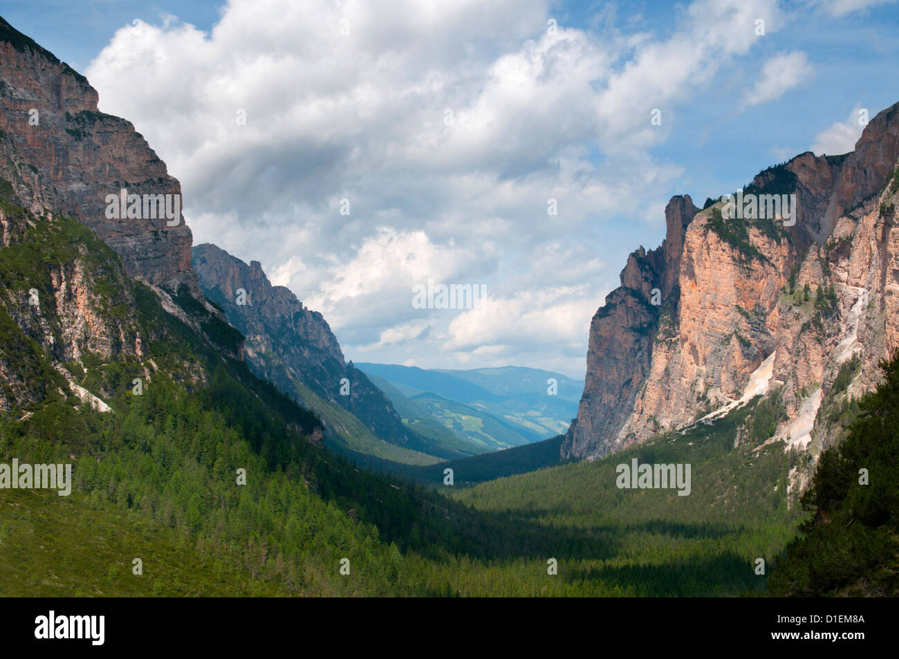 Val Badia in the Dolomites, South Tyrol, Italy Stock Photo