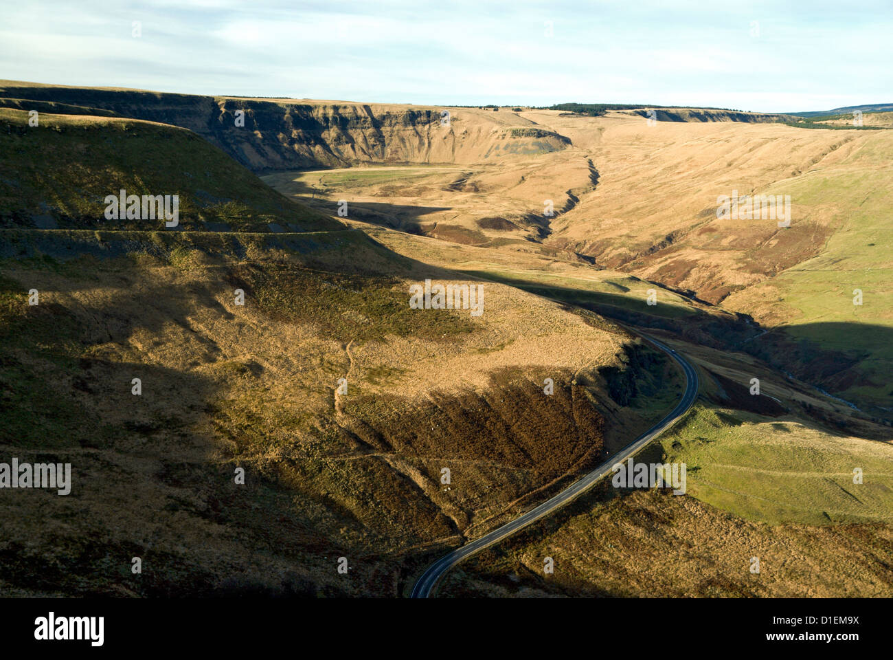 ogwr valley from craig y geifr, bwlch y clawdd, south wales valleys, uk ...