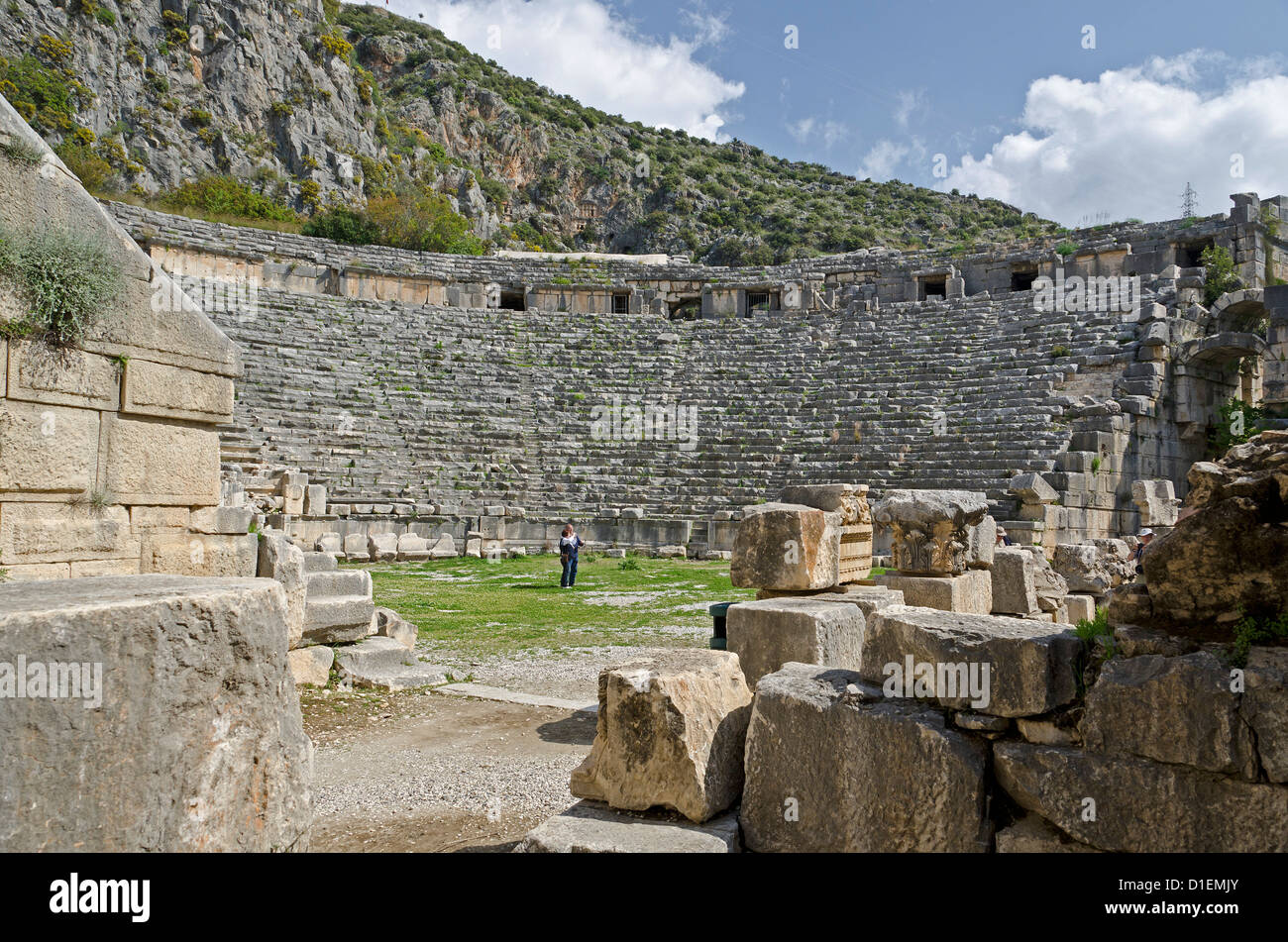 Antique Roman Theater in Myra, Turkey Stock Photo