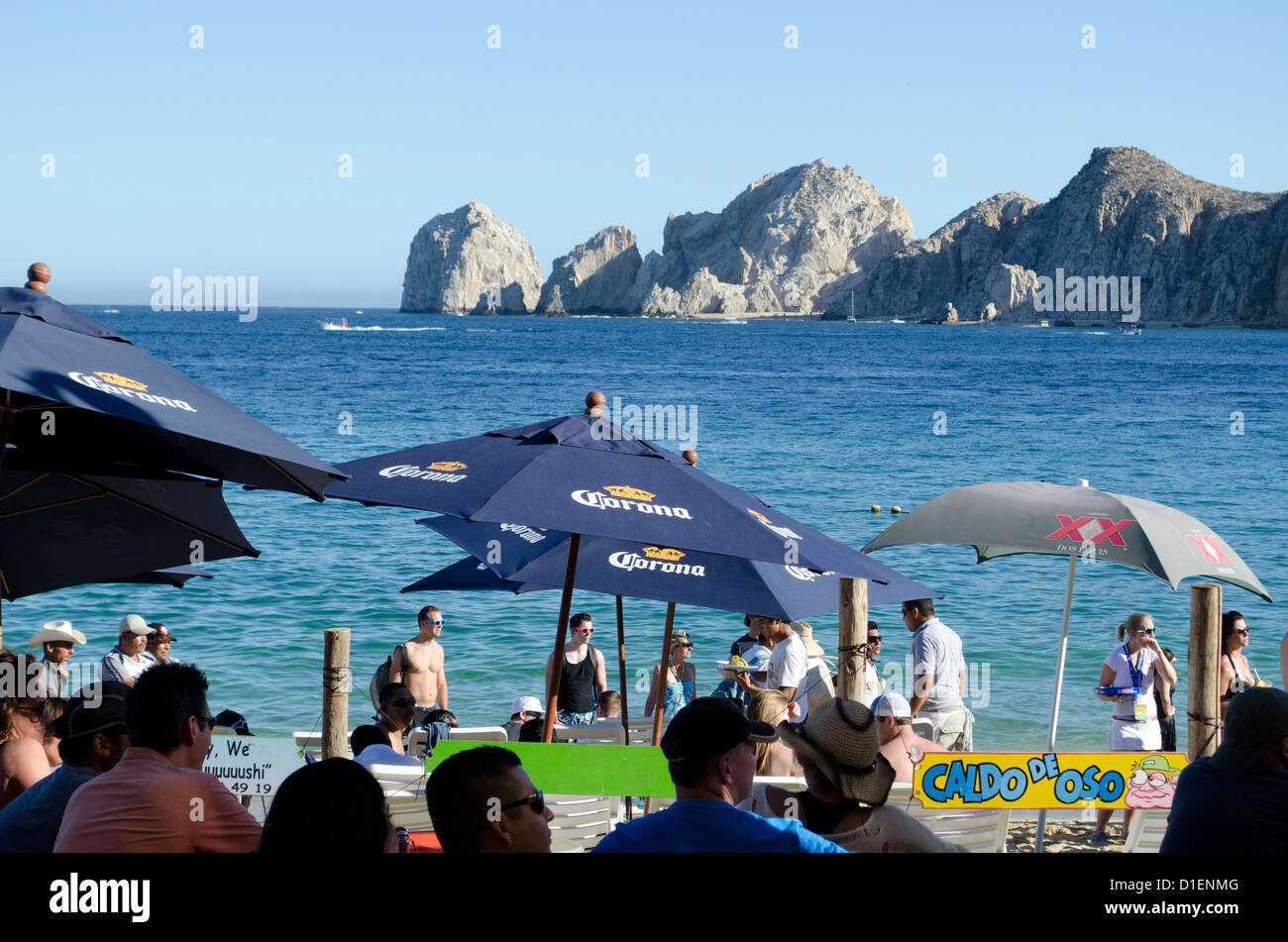 Cabo San Lucas overlooks the Pacific Ocean popular destination for tourists seeking luxury resorts, fine dining and water sports Stock Photo