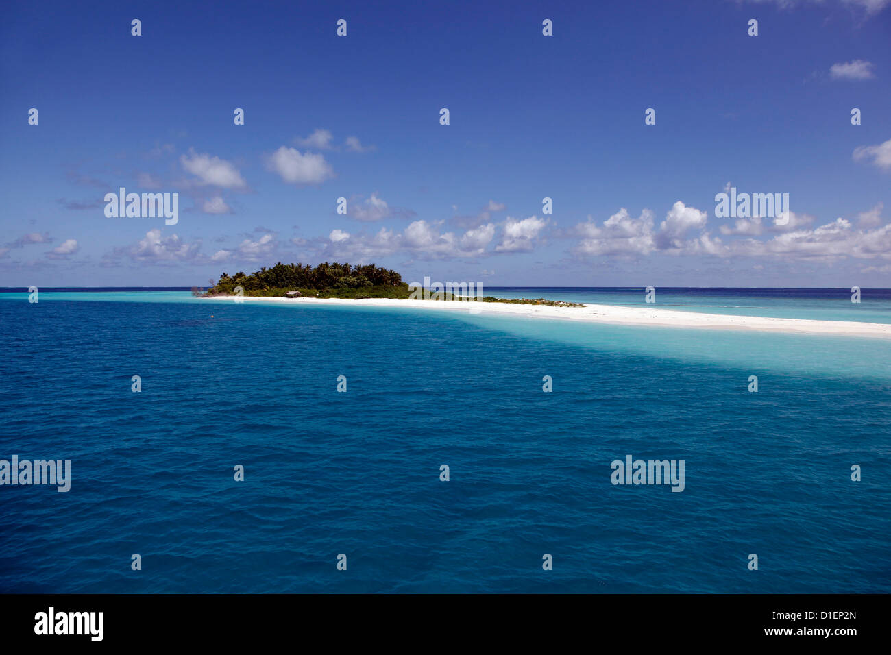 Small island in the the Baa Atoll, Maldives Stock Photo