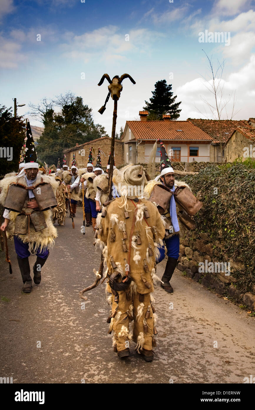 Vijanera Carnival Silio Molledo Cantabria Spain Stock Photo