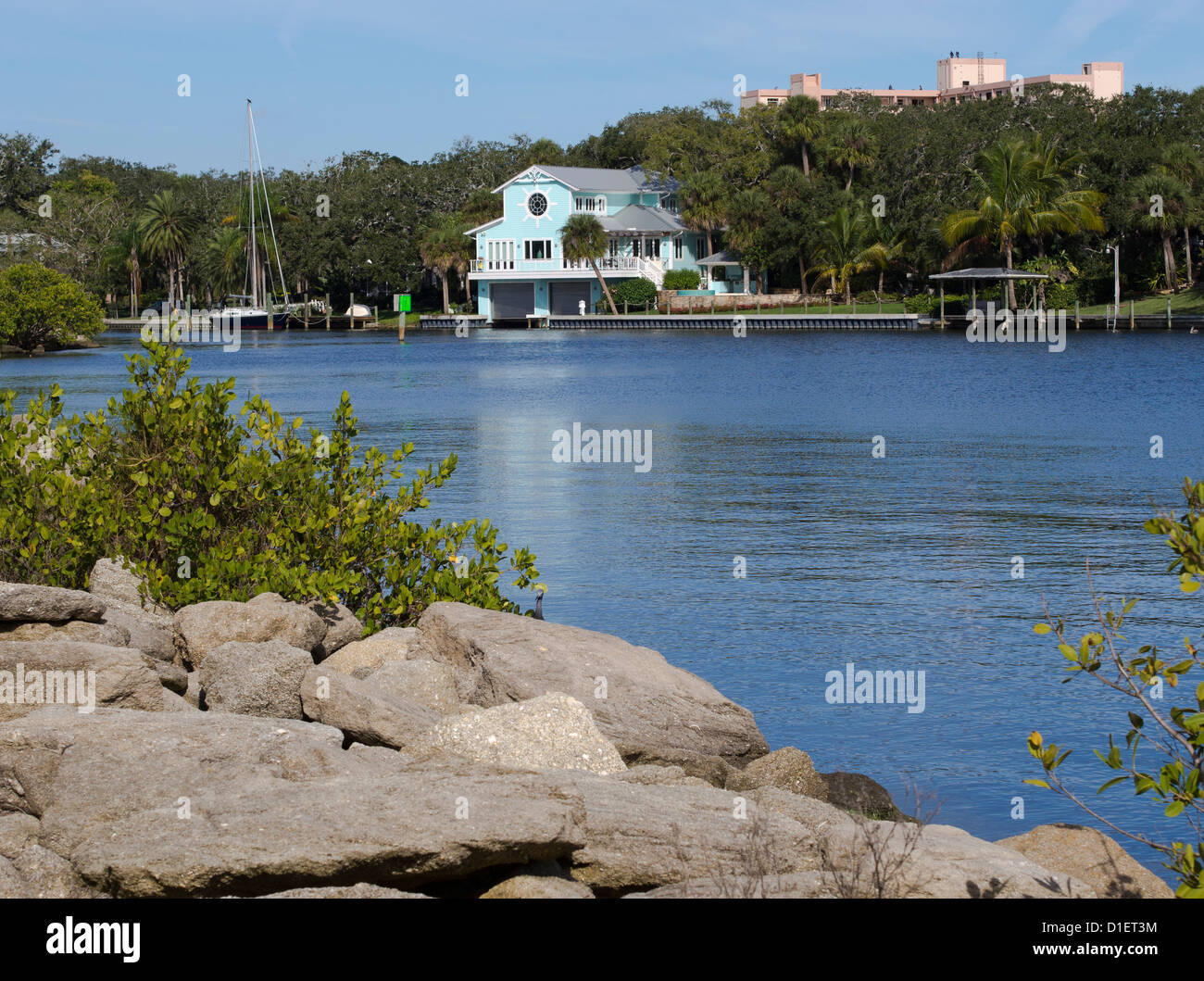 Ballard Park at the mouth of the Eau Gallie River in Melbourne Florida