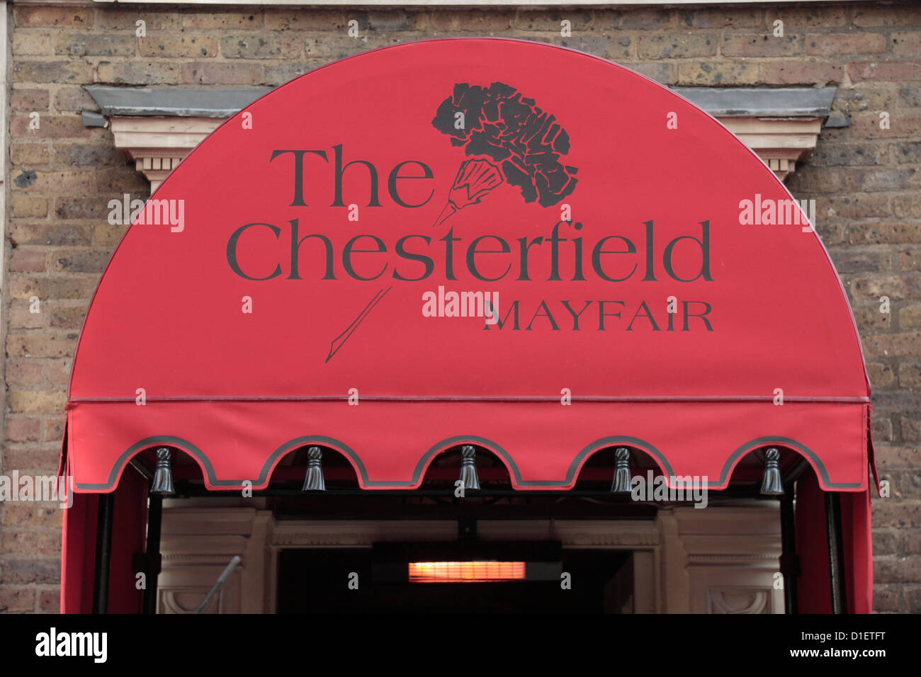 The main entrance to The Chesterfield Mayfair hotel, Charles Street , Mayfair, London, W1, UK