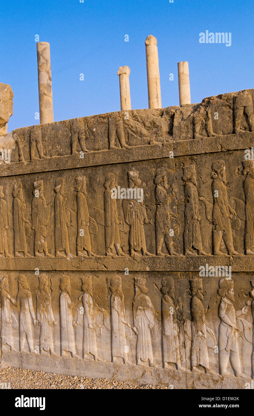 Relief at Apadana. Persepolis. Iran Stock Photo - Alamy
