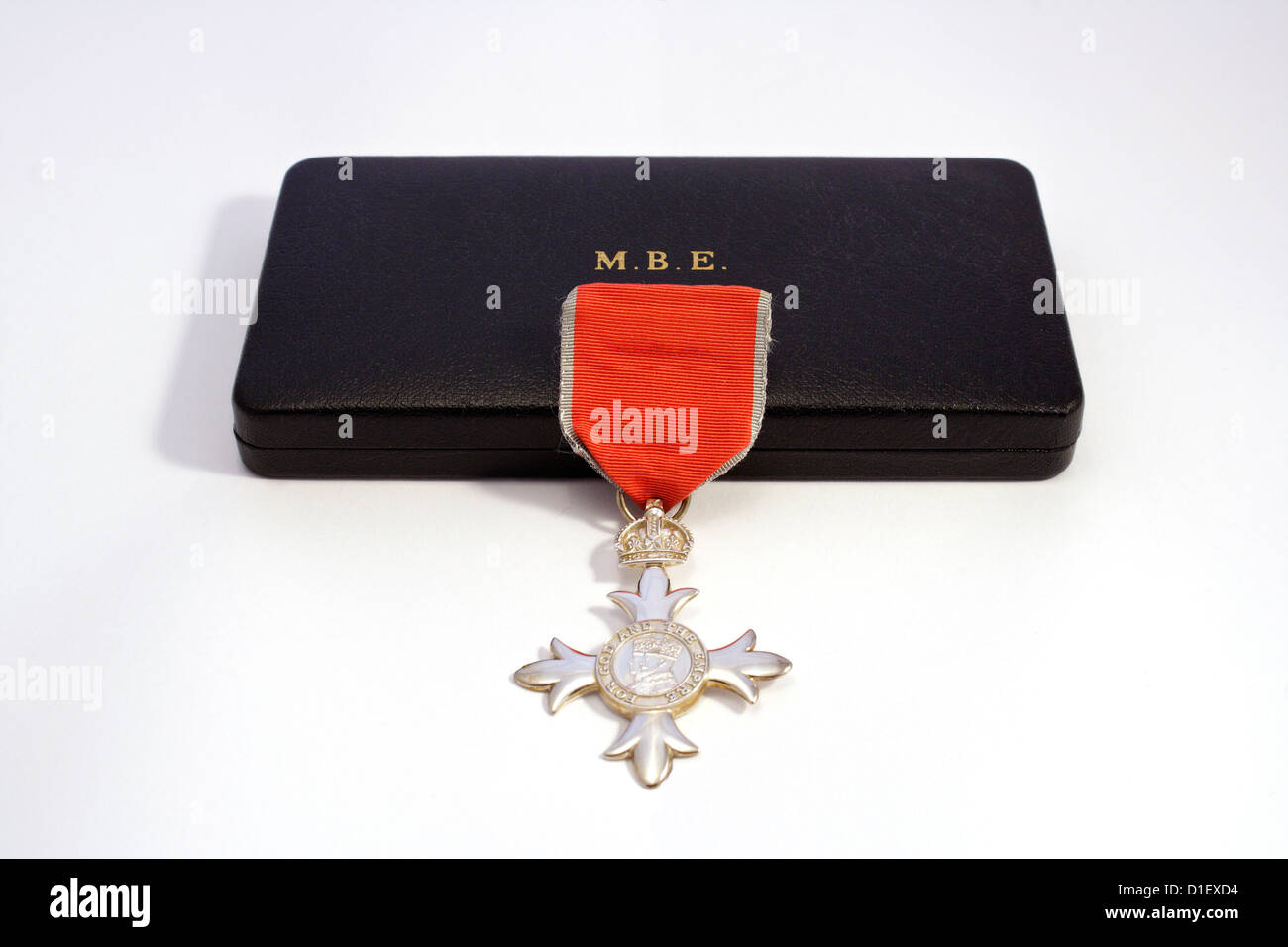 Member of the British Empire Medal MBE life event honours system Stock Photo