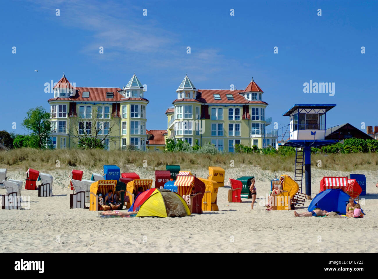 Beach of Bansin, Usedom, Germany Stock Photo