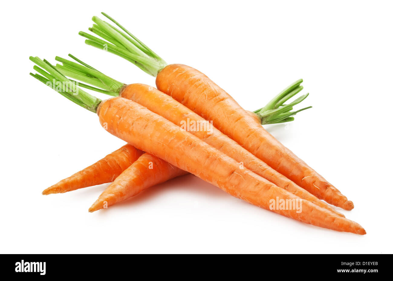 fresh carrots isolated on white background Stock Photo