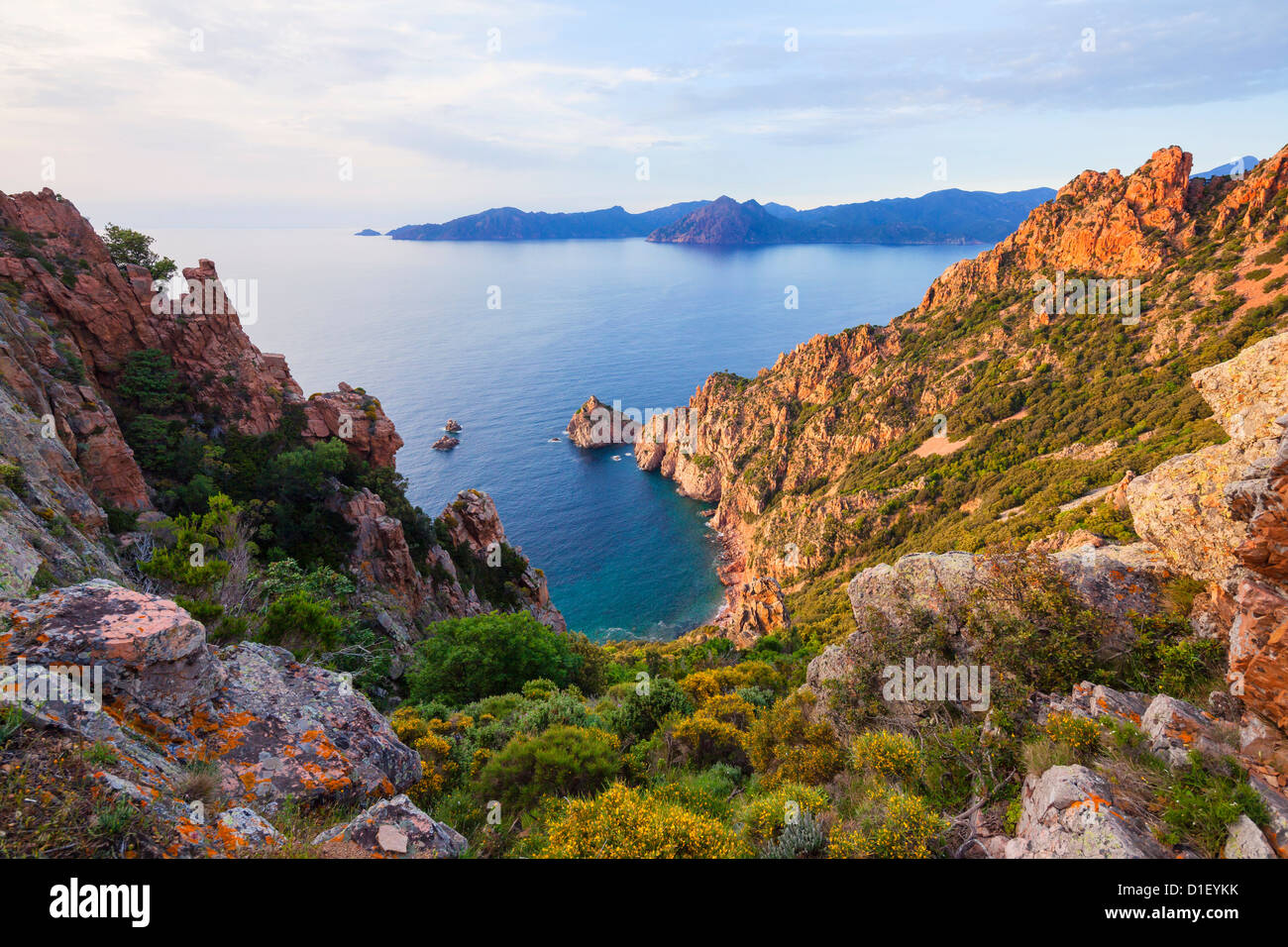 Sunset at the Capo Rosso, Corsica, France Stock Photo - Alamy