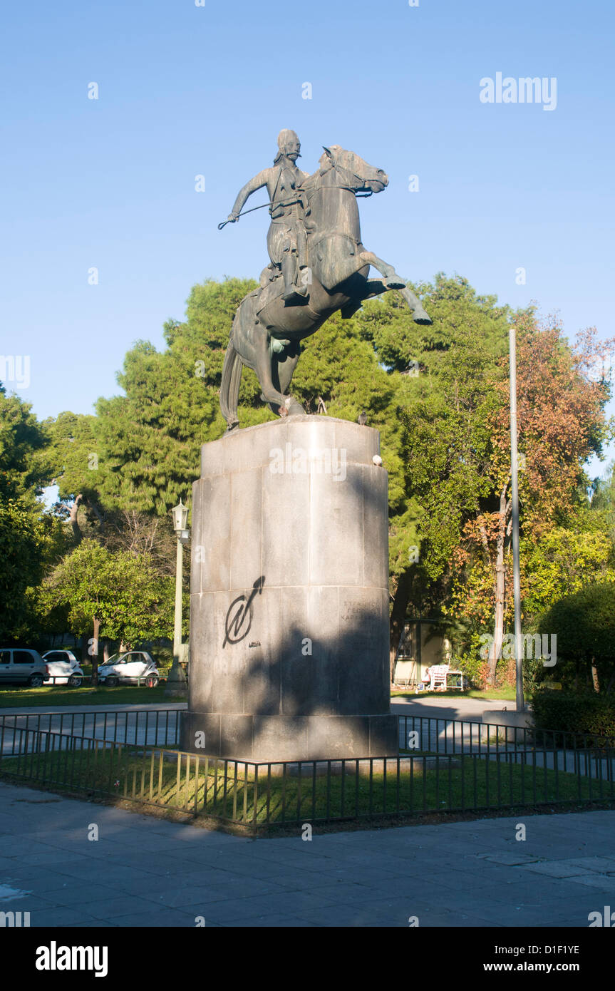 Statue of Georgios Karaiskakis (1782-1827) liberator of Greece on his ...