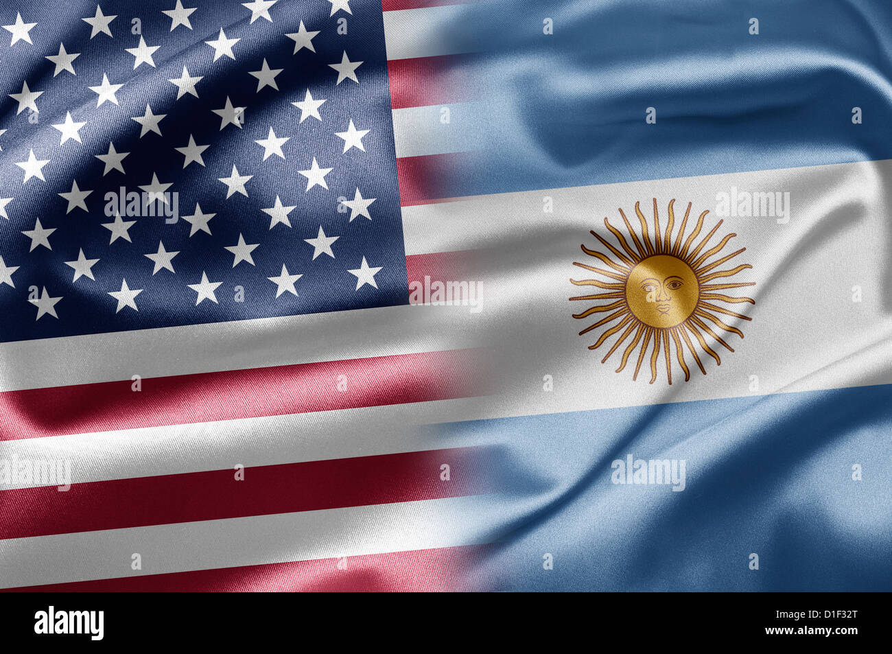Stickers x4 2" USA United States America-ARGENTINA Flying Flag Argentinian 50mm