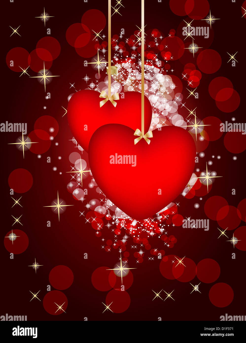 Valentines day card, vector illustration Stock Photo - Alamy