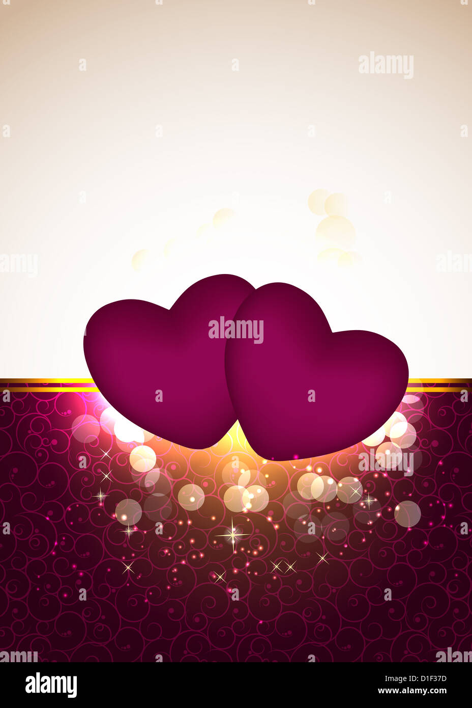 Valentines day card, vector illustration Stock Photo - Alamy
