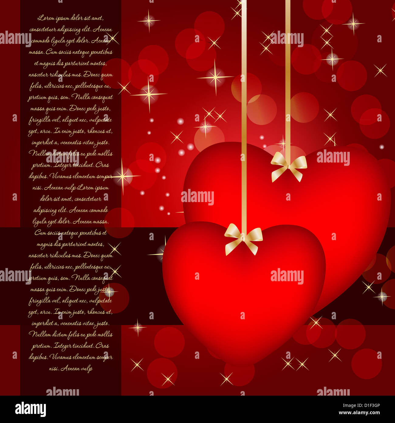 Valentines day card, vector illustration Stock Photo - Alamy