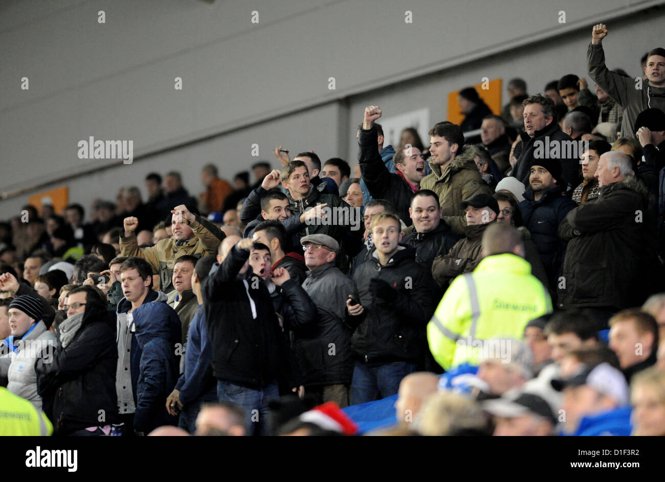 Millwall football club fans at a match against Brighton - Editorial use  only. No merchandising. For Football images FA and Premier League  restrictions apply inc. no internet/mobile usage without FAPL license -