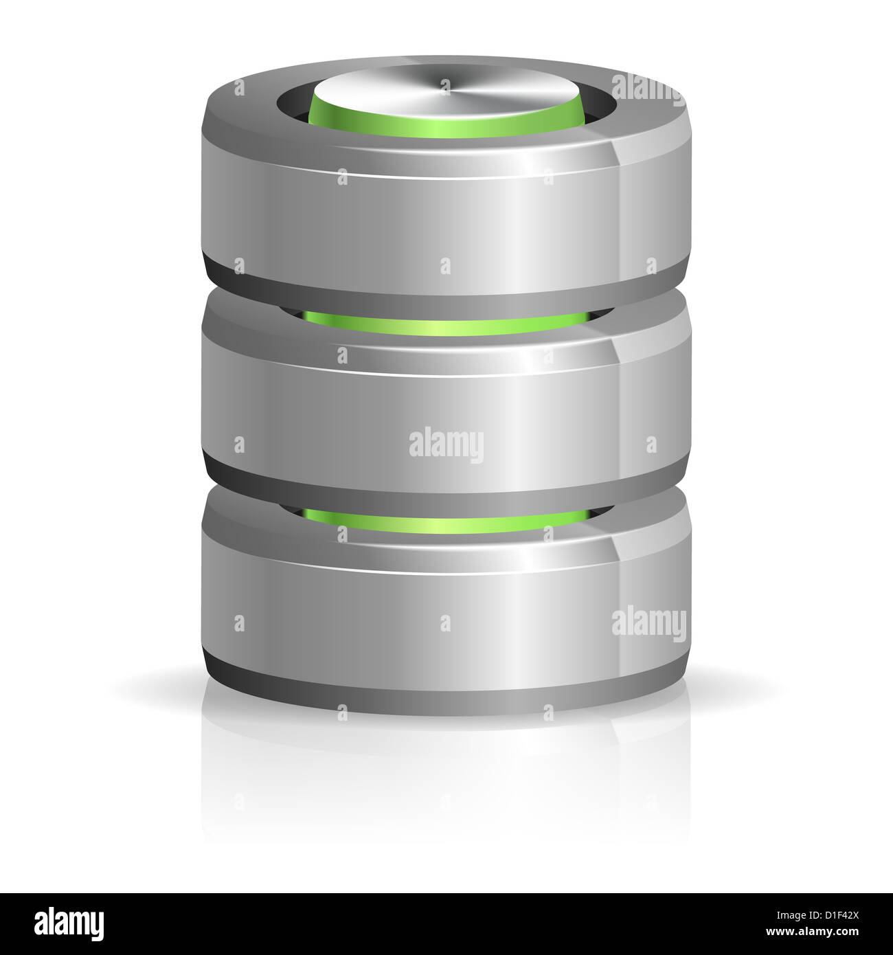 Database and Hard Disk Icon, isolated on white, illustration Stock ...