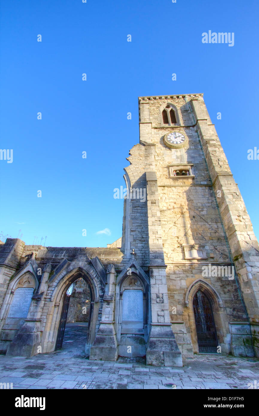 Ruins of Holy Rood Church in Southampton High Street Southampton