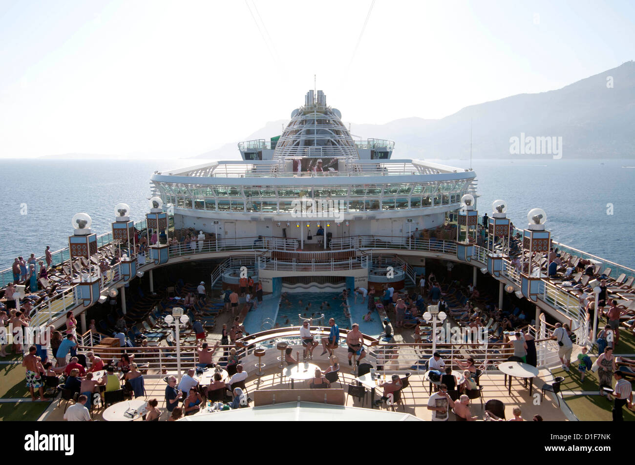 Party On Board The P O Cruise Ship Azura Stock Photo Alamy