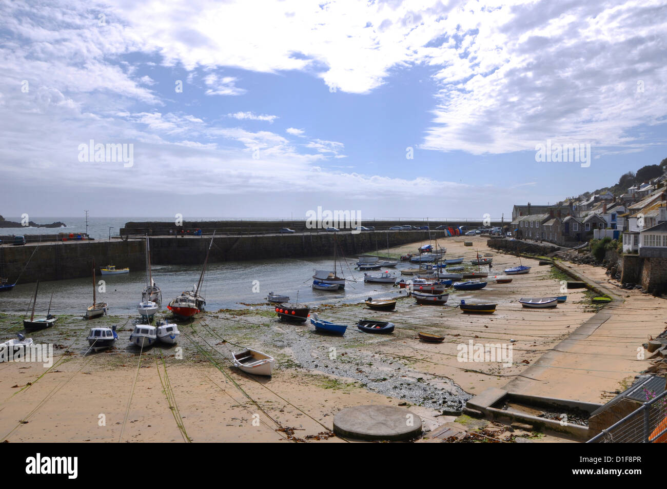 Mousehole Harbour Cornwall England Stock Photo