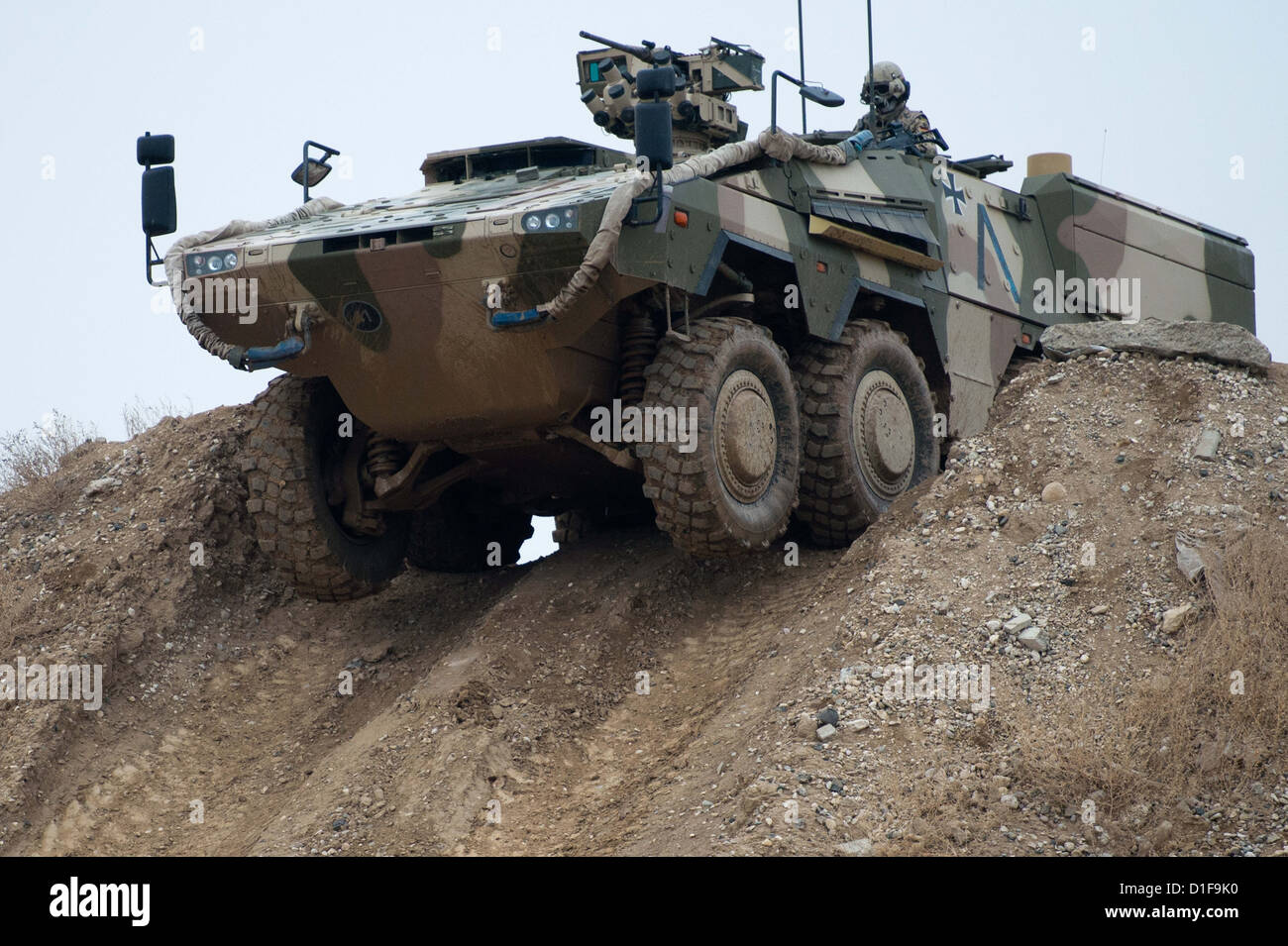 A Boxer tank of the German Armed Forces is seen in MasariScharif