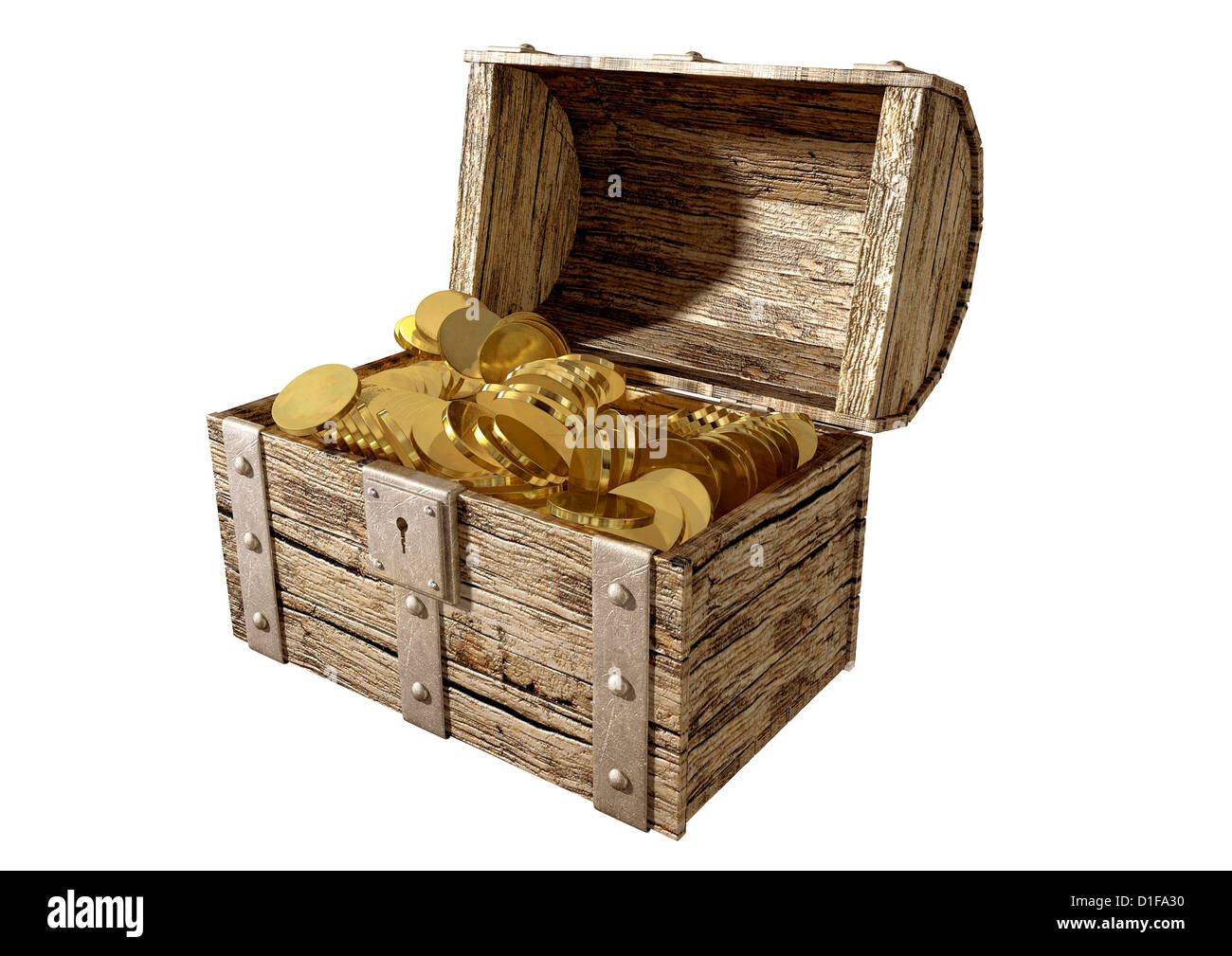 3d Golden Treasure Chest Stock Photo - Download Image Now - Treasure Chest,  Trunk - Furniture, Gold - Metal - iStock