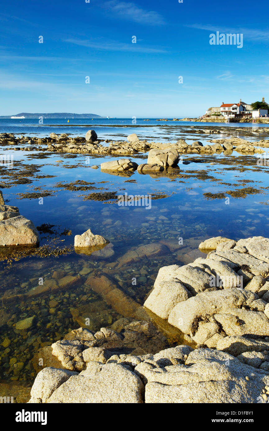 Sandycove, with James Joyce Tower Museum, Dublin, County Dublin, Republic of Ireland, Europe Stock Photo