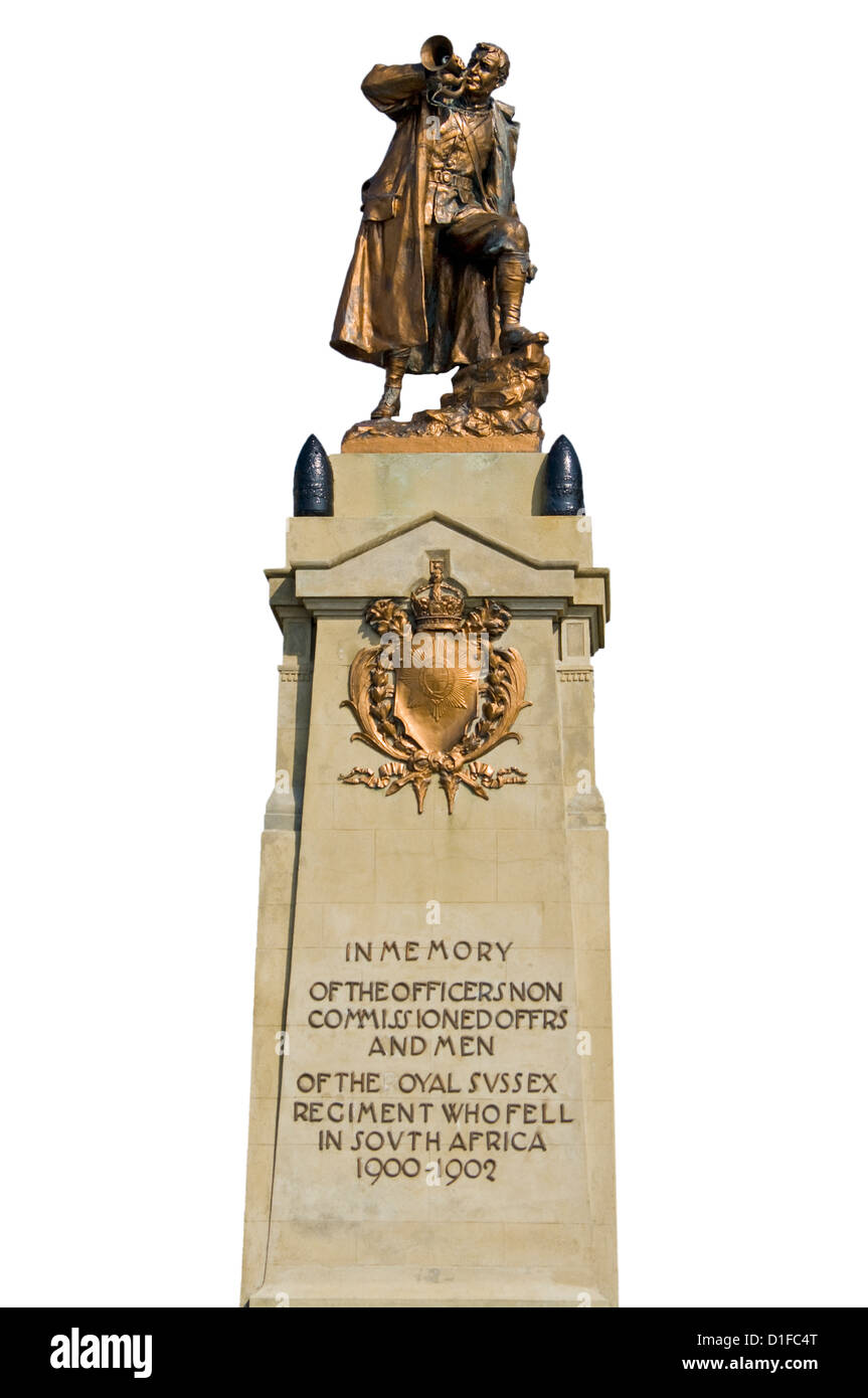 War Memorial to the Soldiers of The Royal Sussex Regiment who Fell In South Africa 1900-1902 on The Brighton Seafront Stock Photo