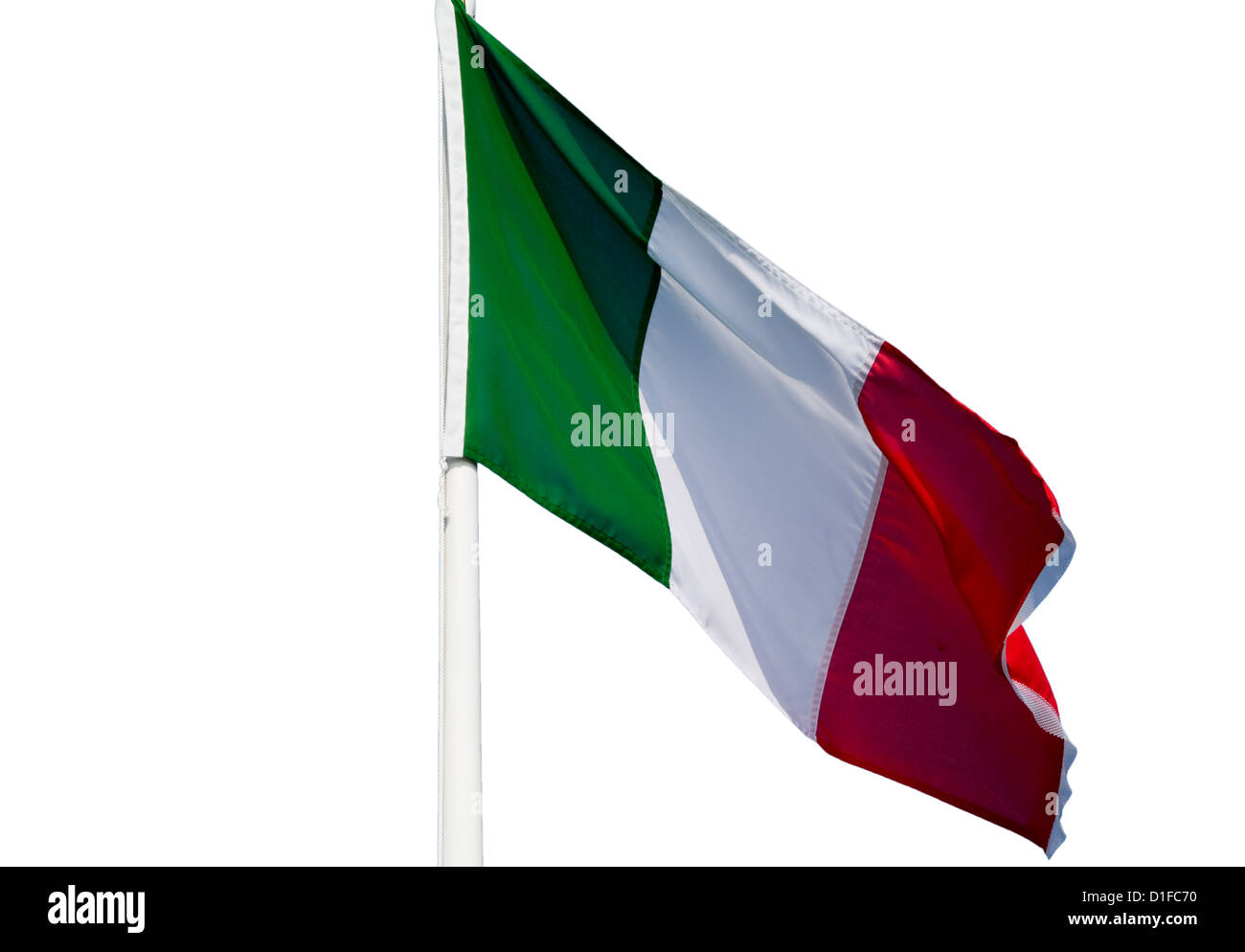 Italian Tricolour Flag Stock Photo