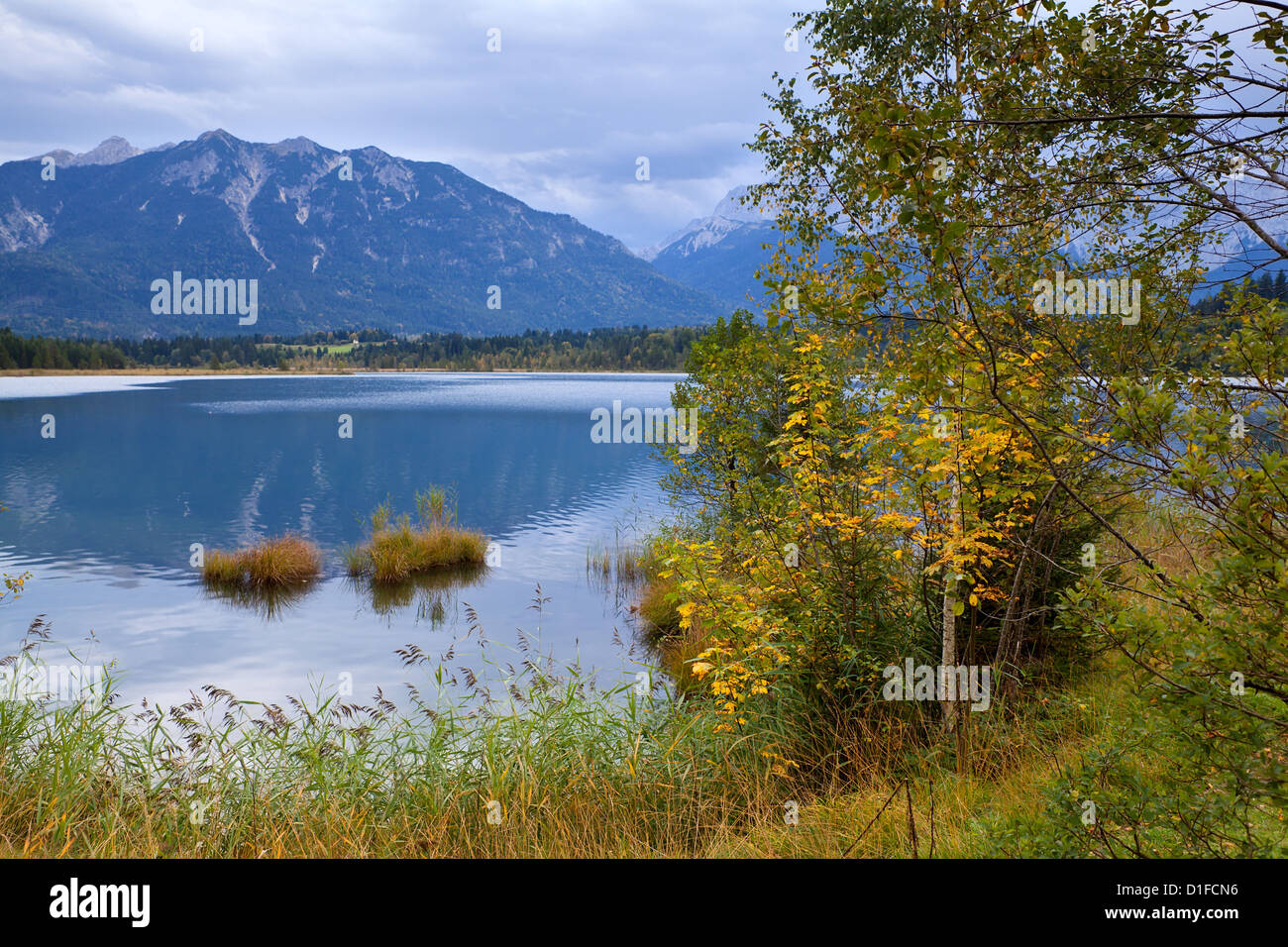 Barmsee lake in autumn Alps, Germany Stock Photo - Alamy