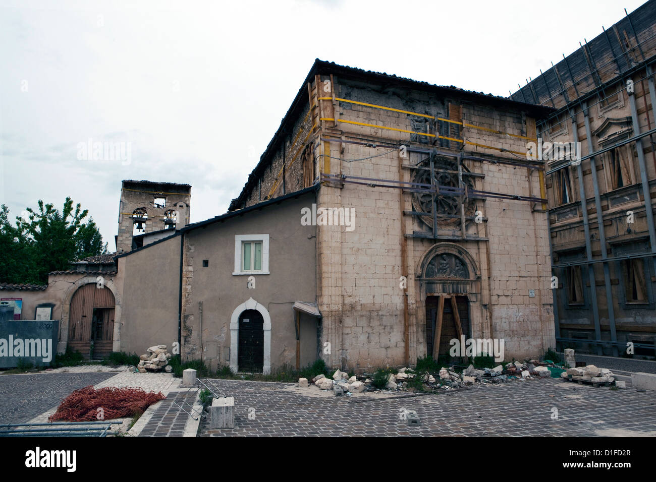 Church of Santa Maria di Roio, Aquila, Abruzzi, Italy, Europe Stock Photo