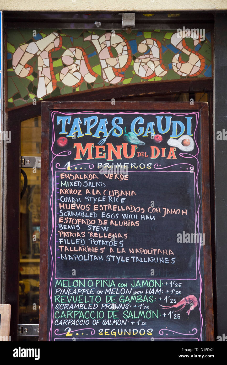 Tapas menu hires stock photography and images Alamy