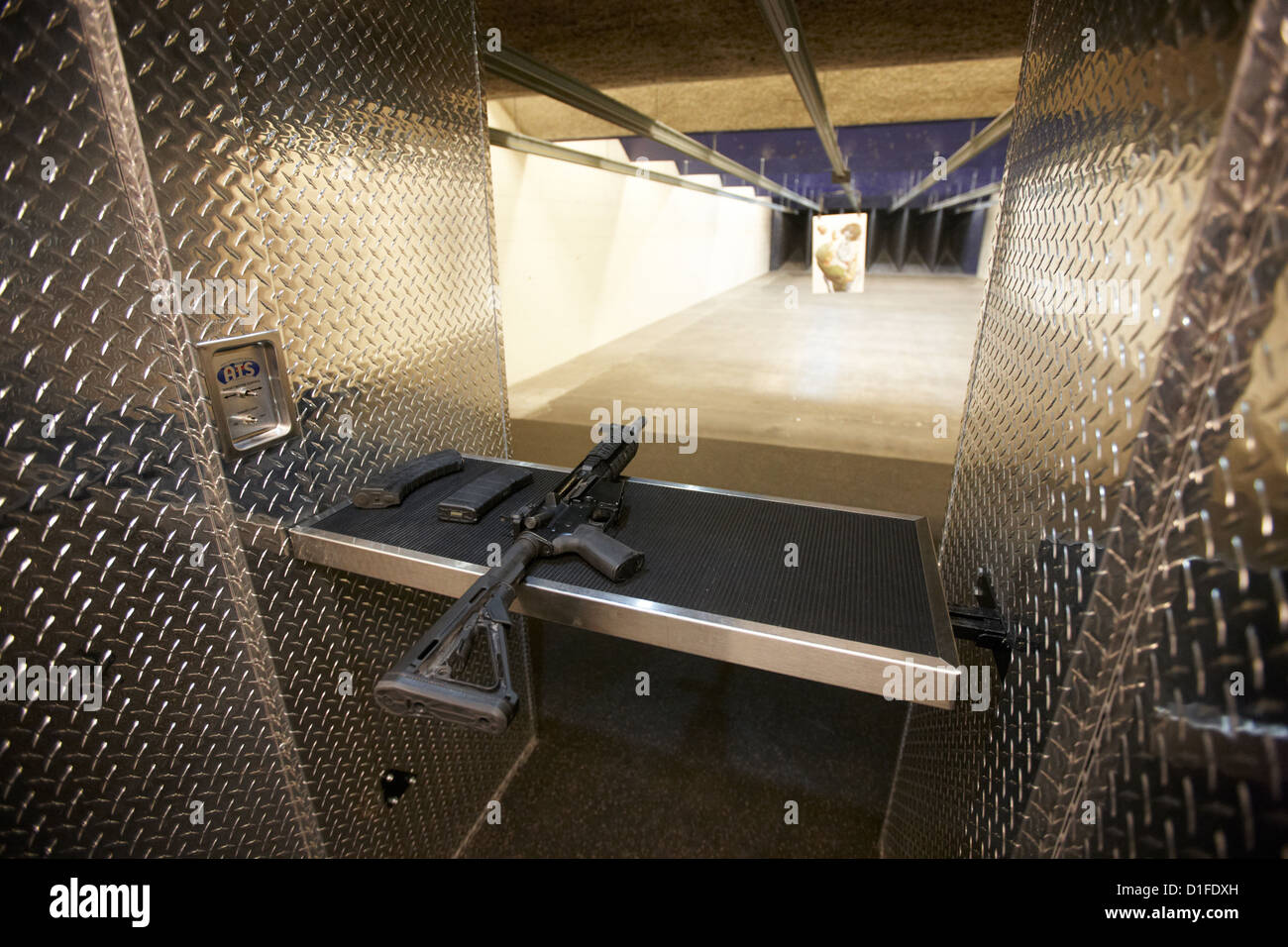 m4 fully automatic assault rifle at a gun range in las vegas nevada usa