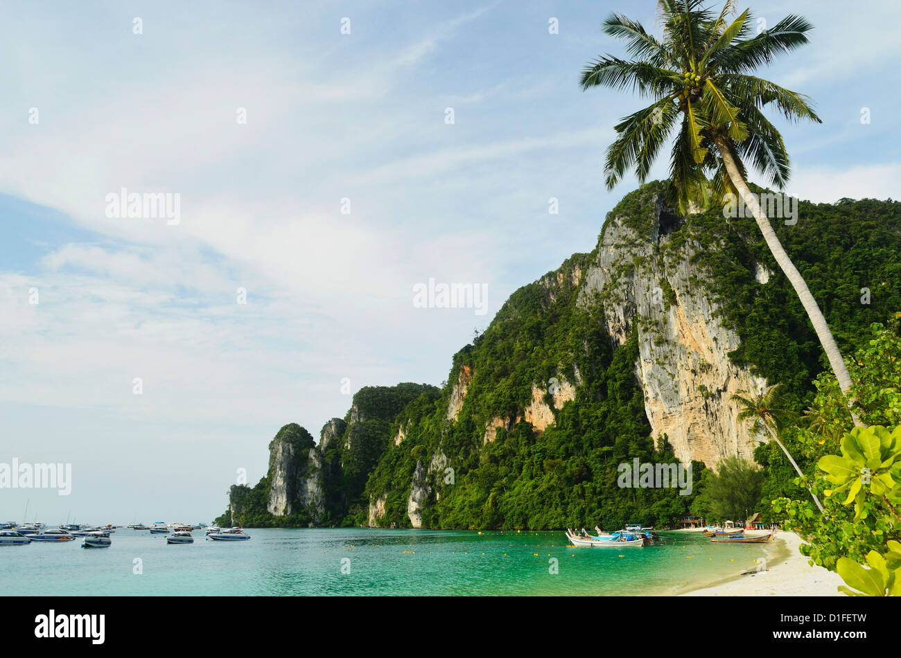 Ton Sai Bay, Ko Phi Phi, Krabi Province, Thailand, Southeast Asia, Asia Stock Photo