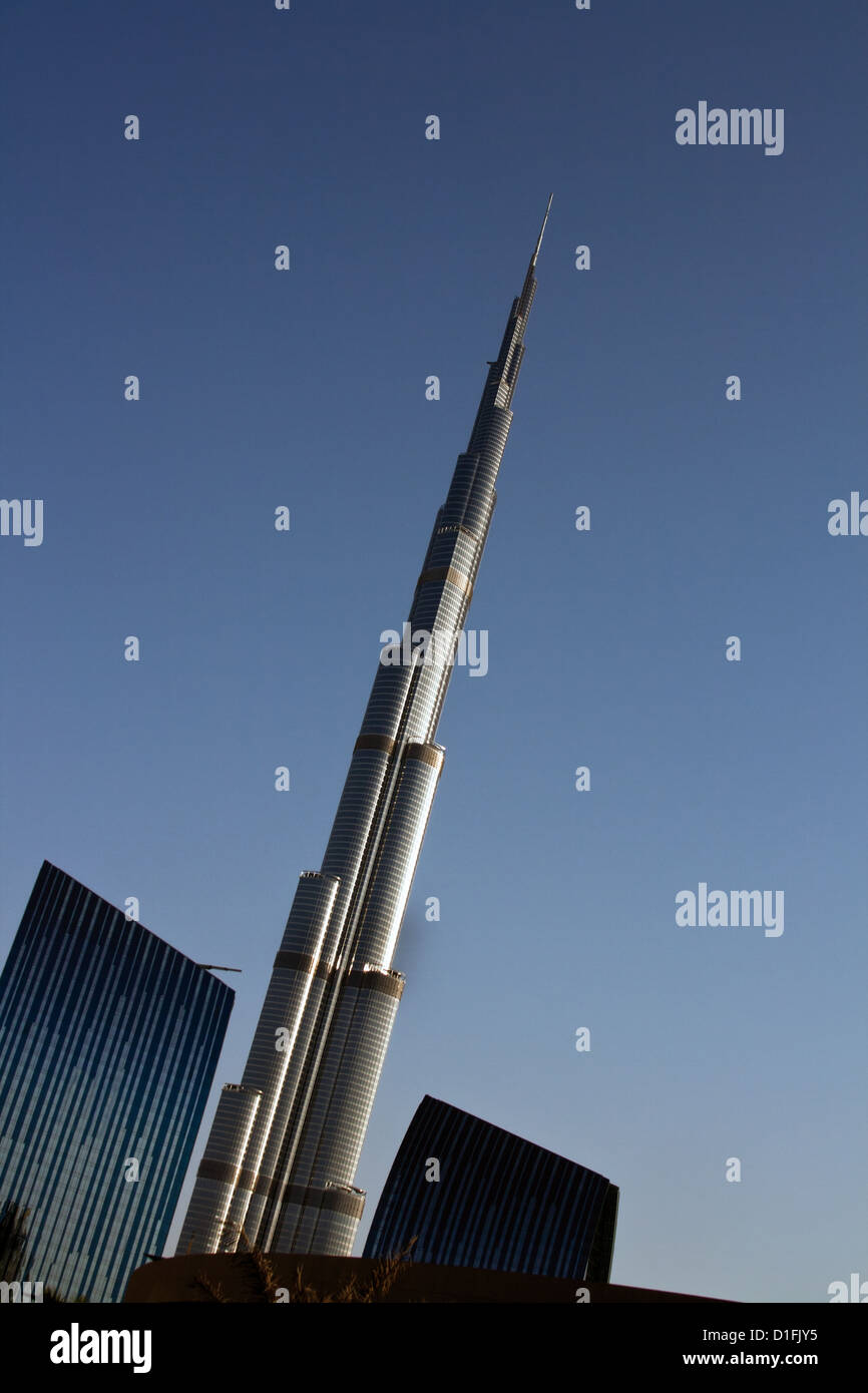 Burj Khalifa in Dubai, the world's tallest building Stock Photo