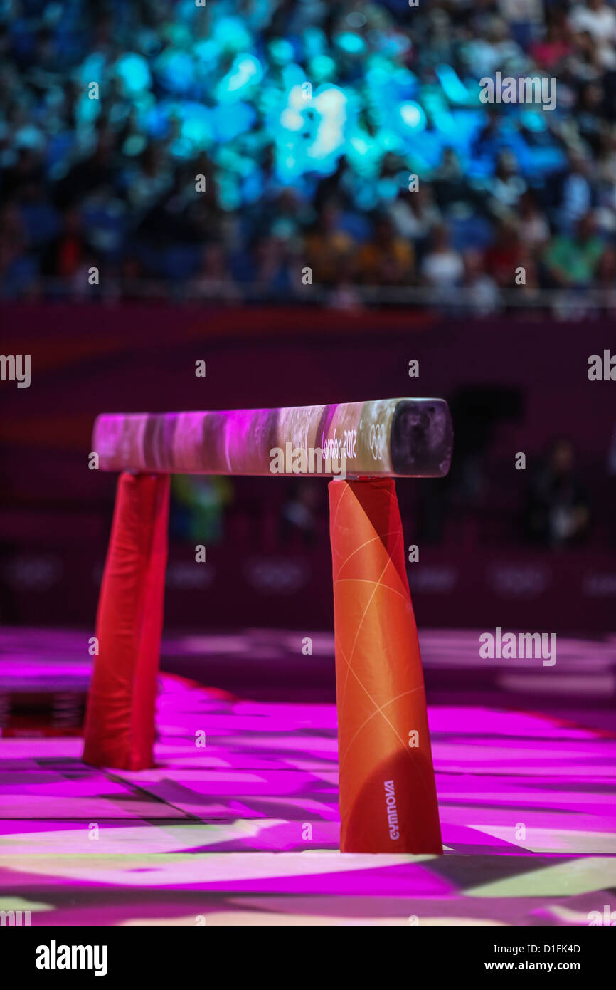 Balance Beam at the Olympic Summer Games, London 2012 Stock Photo