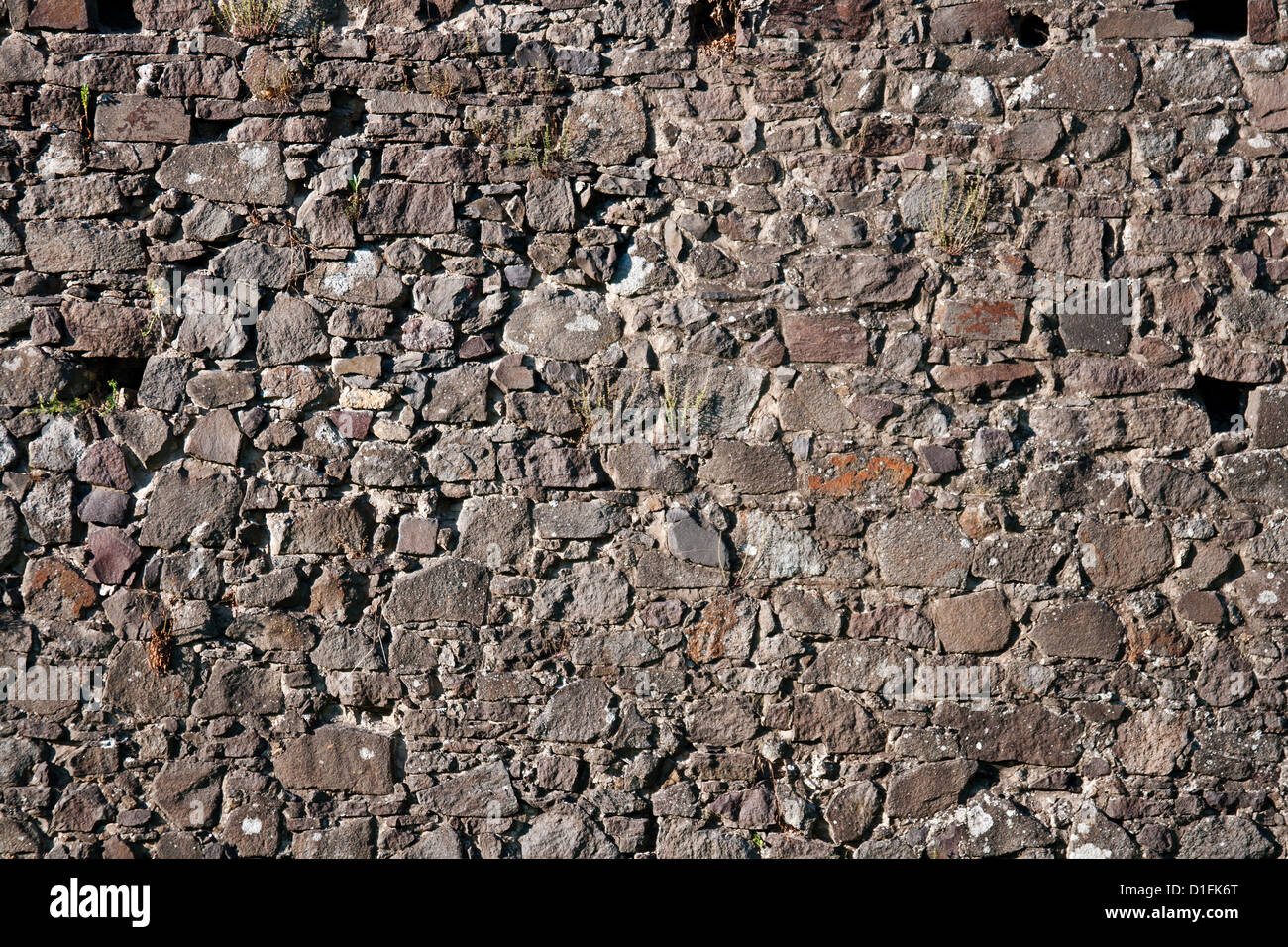 Detail of a stone wall of the ancient castle Stock Photo - Alamy