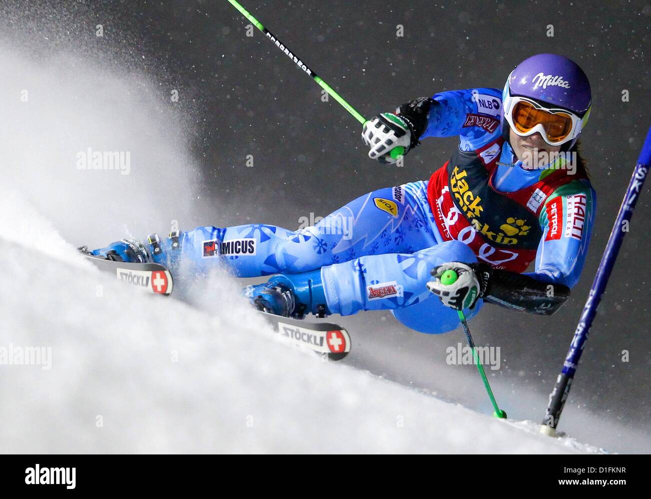 19.12.2012. Aare, Sweden.  FIS World Cup Giant slalom for women Picture shows Tina Maze SLO  World Cup 2013 Stock Photo
