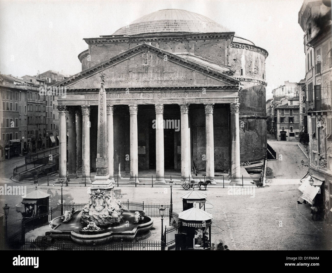 The Pantheon, Rome, ca 1880, by A. Olivieri Stock Photo