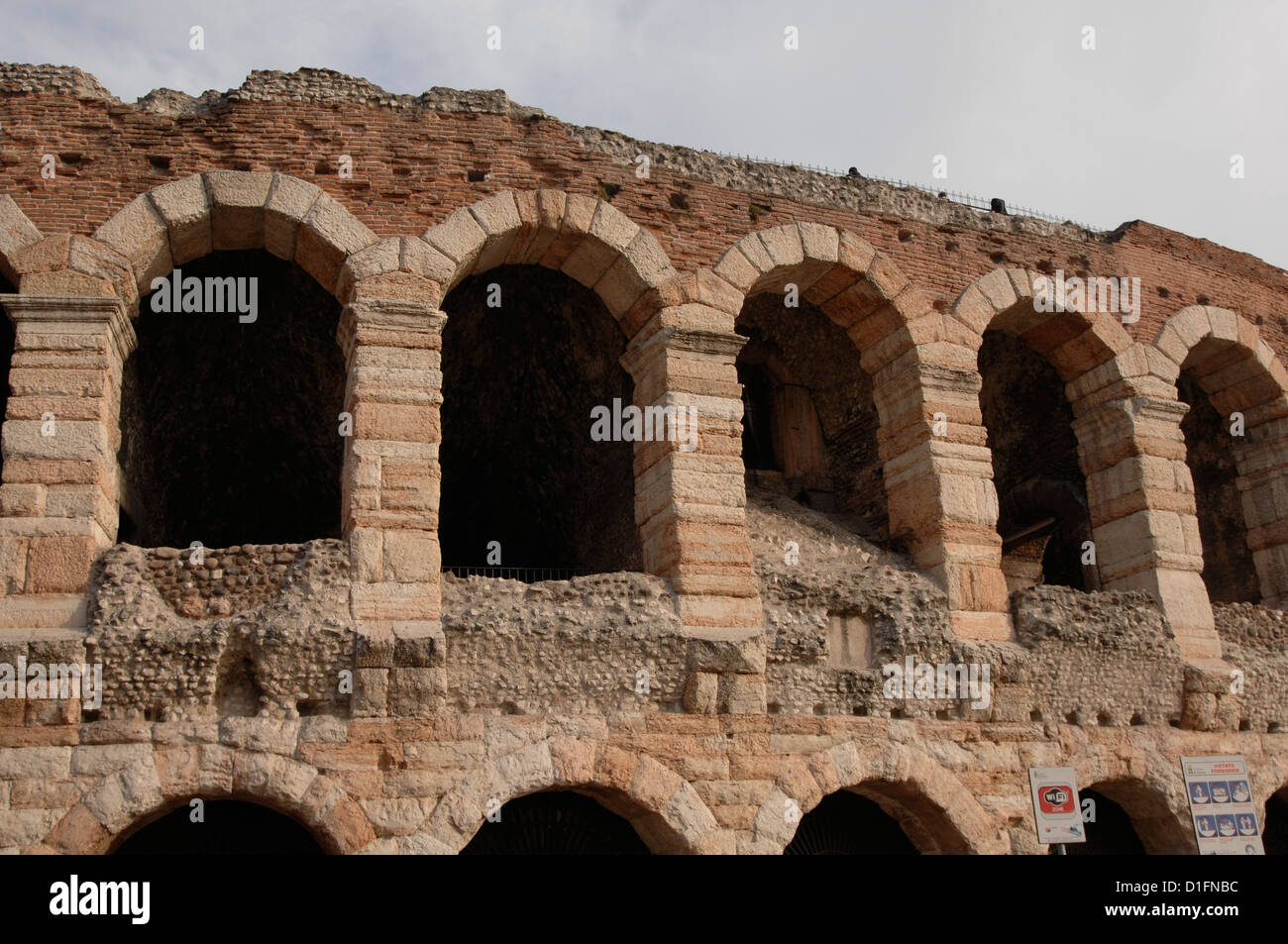 Roman Arena, Piazza Bra, Verona, Italy Stock Photo