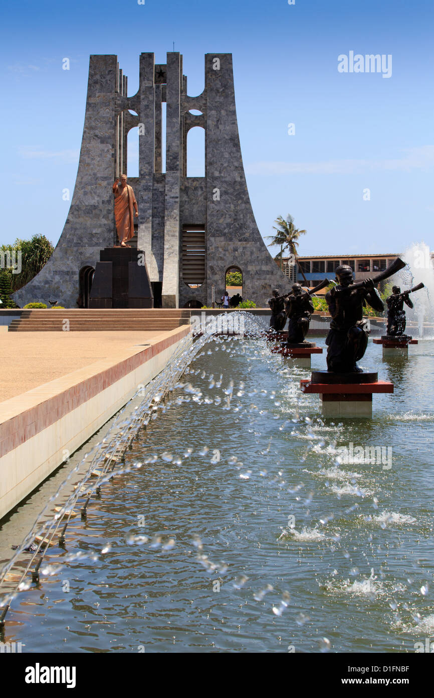 Kwame Nkrumah Memorial and fountains in Accra Stock Photo