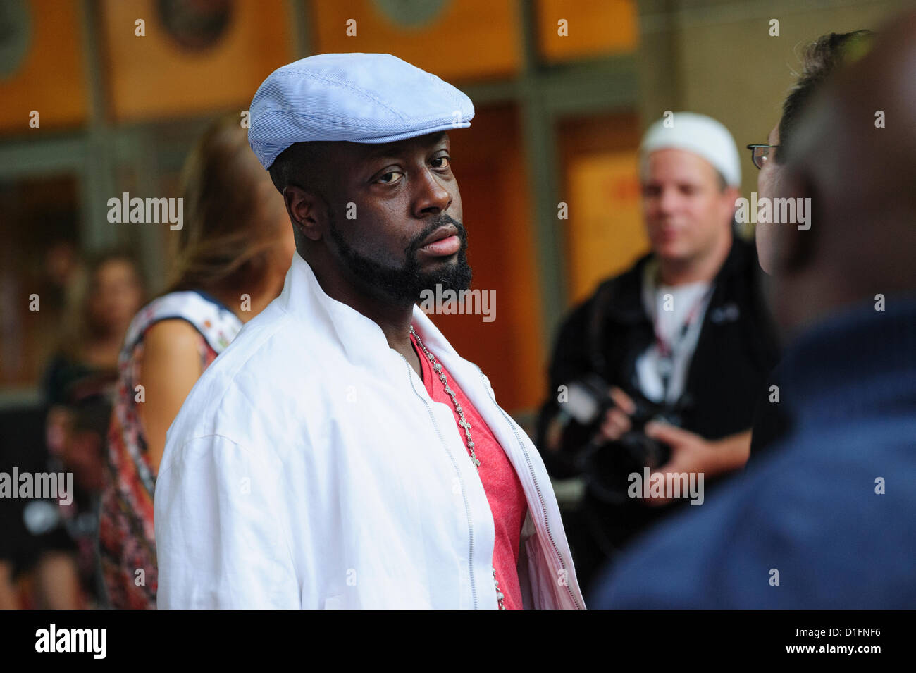 Hatian-Canadian musician and activist Wyclef Jean attends the Ryerson University Theatre during the 2012 Toronto International Film Festival (TIFF) Stock Photo
