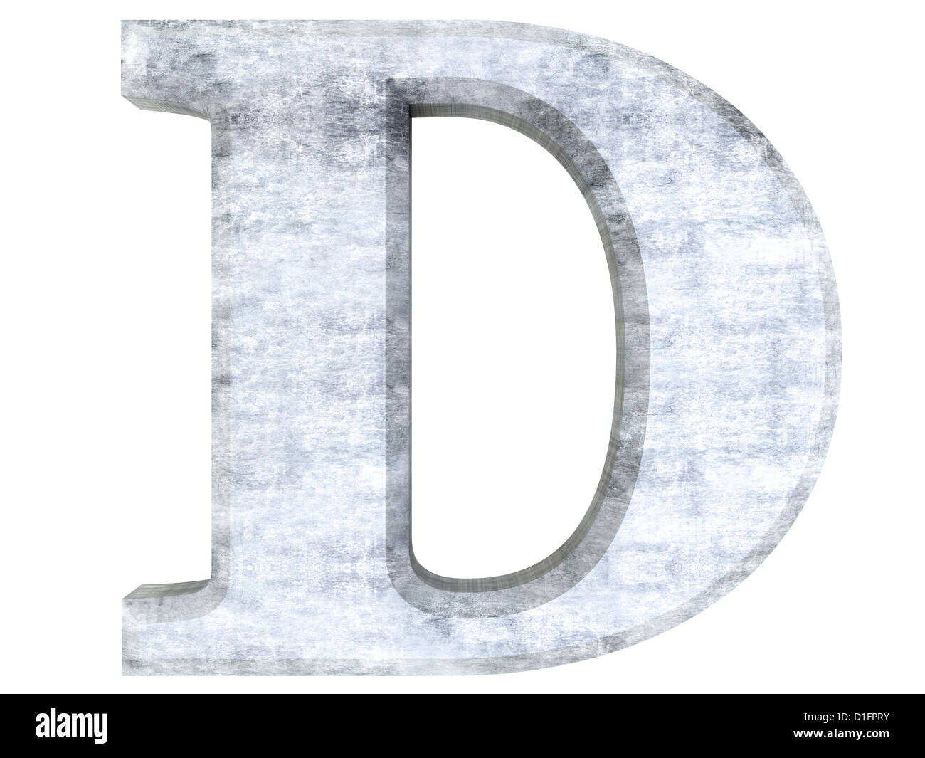 A metallic and isolated Letter. 3D rendered Illustration Stock Photo ...